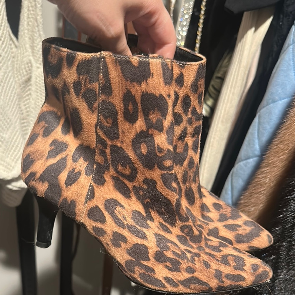 Leopard Print Ankle Boots
